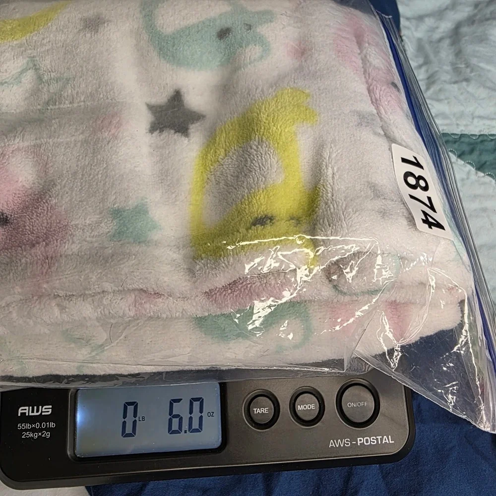Cutie Pie Baby Blanket Infant 30x36 White Elephant Star Plush Fleece Pink Yellow